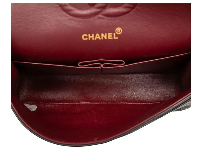 Chanel Black Medium Classic Lambskin Double Flap Nero - vista 4