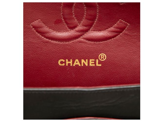 Chanel Black Medium Classic Lambskin Double Flap Nero - vista 5