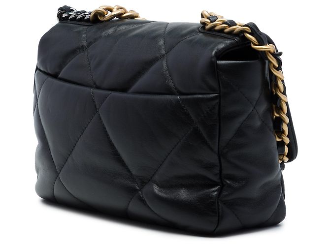 Chanel 19 Flap Medium in pelle di agnello nera Nero - vista 2