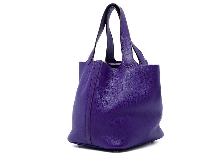 Hermès Purple Clemence Picotin Lock 22 Porpora - vista 2