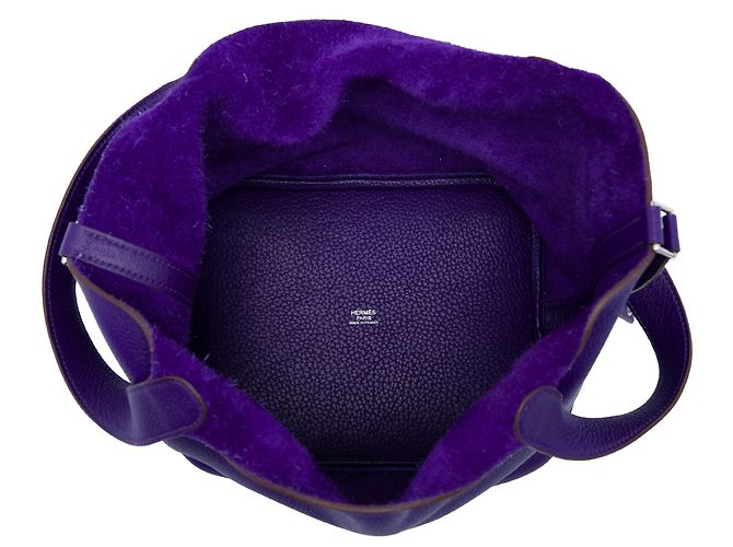 Hermès Purple Clemence Picotin Lock 22 Porpora - vista 4