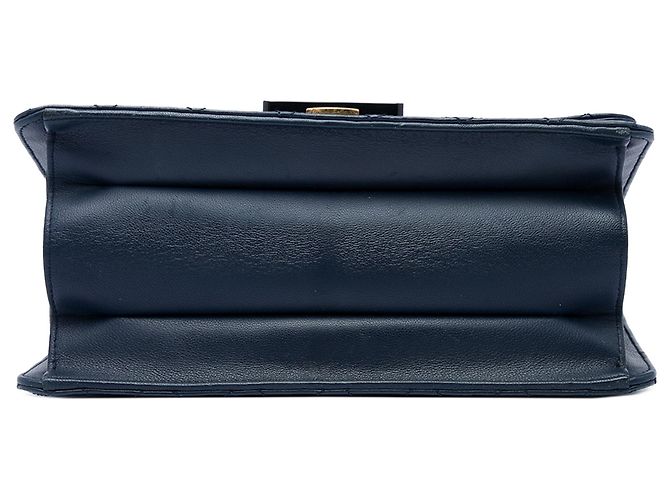 Chanel Blue Large Quilted Sheepskin Beauty Lock Flap Blu navy - vista 3