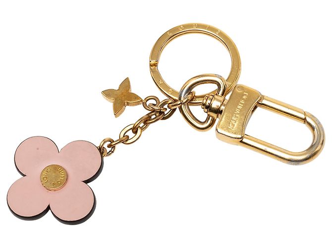 Louis Vuitton Gold Gold Plated Monogram Blooming Flowers Bag Charm and Key Holder D'oro - vista 2