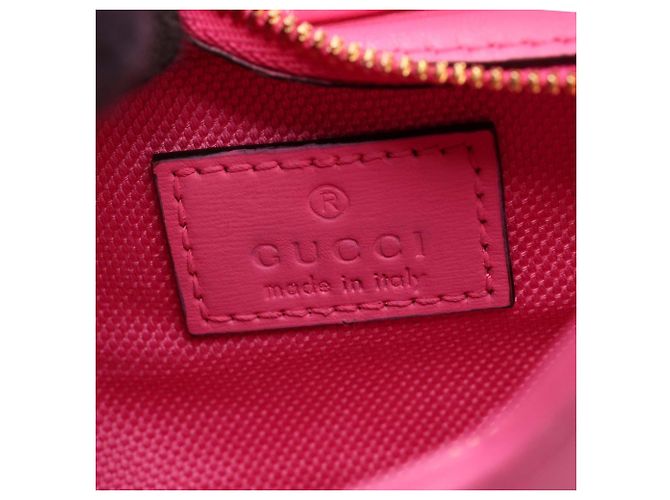 Borsa a tracolla Gucci Mini GG Canvas Moon Side Rosa - vista 4