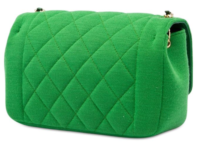 Chanel Green Mini Jersey Chic With Me Flap Verde - vista 2