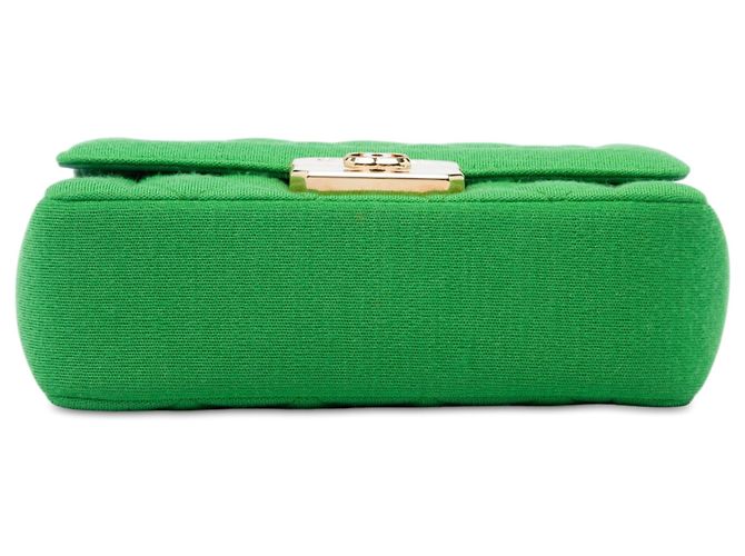 Chanel Green Mini Jersey Chic With Me Flap Verde - vista 3