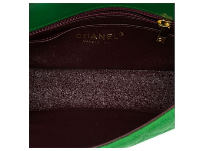 Chanel Green Mini Jersey Chic With Me Flap Verde - vista 4