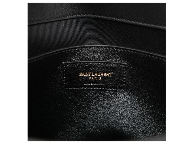 Borsa a tracolla Manhattan Medium in vernice nera Saint Laurent Nero - vista 5