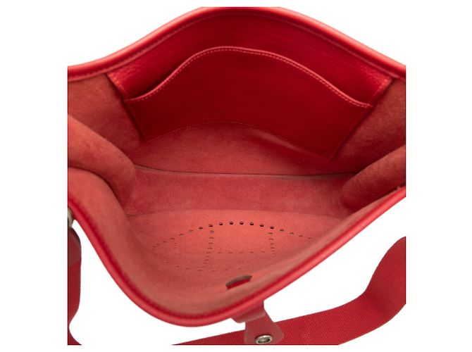 Hermès Red Clemence Evelyne I PM Rosso - vista 4