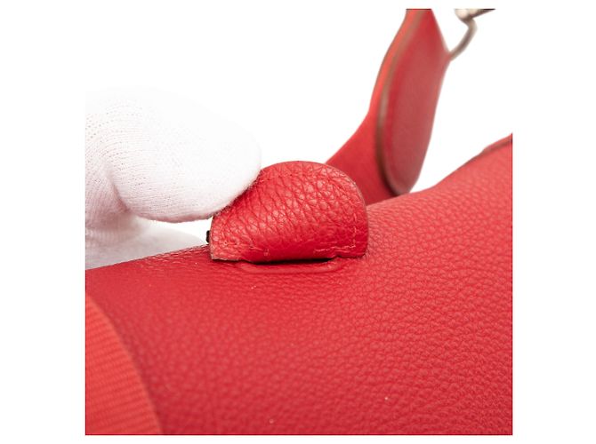 Hermès Red Clemence Evelyne I PM Rosso - vista 6