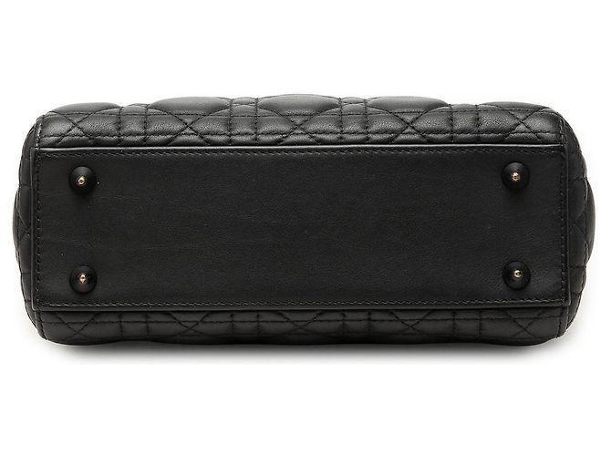 Dior Black Small Ultra Matte Calfskin Cannage My ABCDior Lady Dior Nero - vista 3