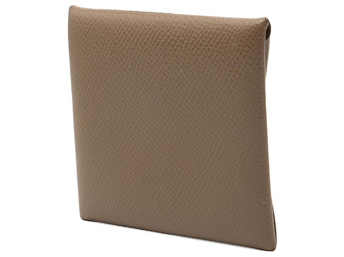 Monedero Hermès Bastia en cuero Epsom marrón Castaño Gris pardo - vista 2