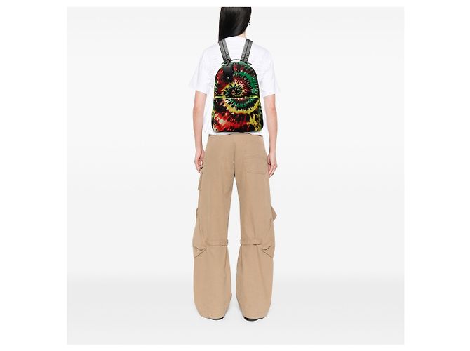 Zaino Valentino Multi Medium Multicolore in nylon con stampa Tie Dye e Rockstud - vista 6