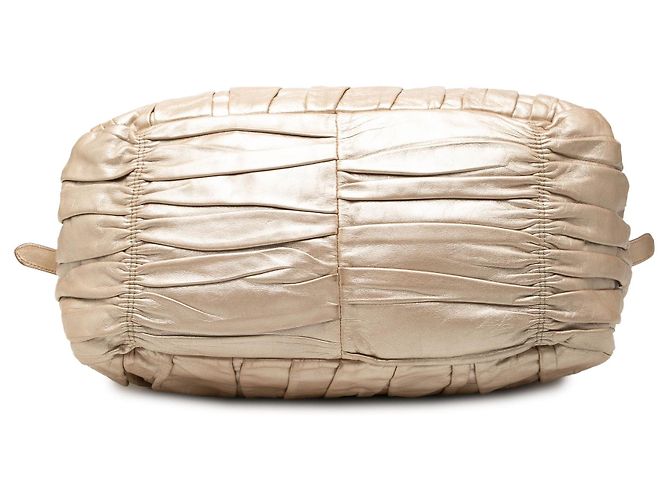 Borsa Satchel Prada in Nappa Gaufre Oro D'oro - vista 3