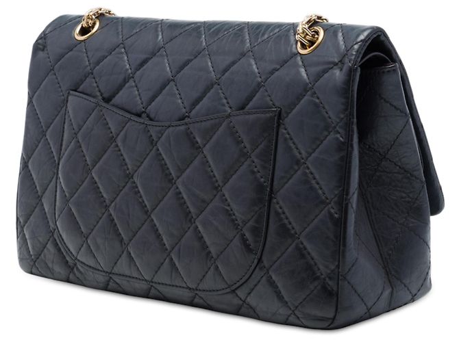 Chanel Black Quilted Aged Calfskin Reissue 2.55 Double Flap 227 Nero - vista 2