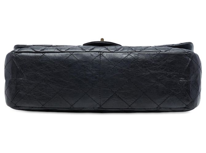 Chanel Black Quilted Aged Calfskin Reissue 2.55 Double Flap 227 Nero - vista 3