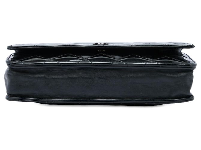 Wallet On Chain Portafoglio con catena Chanel Black CC Quilted Patent Nero - vista 3