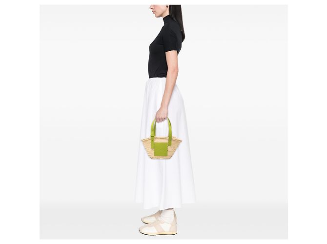 LOEWE Beige Small Raffia Anagram Basket Bag - Ansicht 6