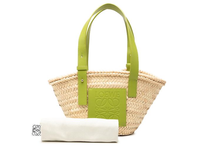 LOEWE Beige Small Raffia Anagram Basket Bag - Ansicht 7