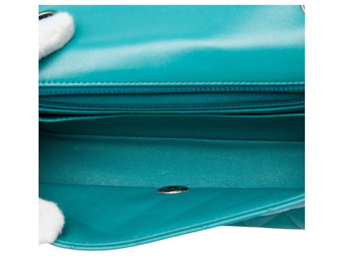 Chanel Blue Mini Rectangular Classic Tricolor Lambskin Single Flap - vista 4