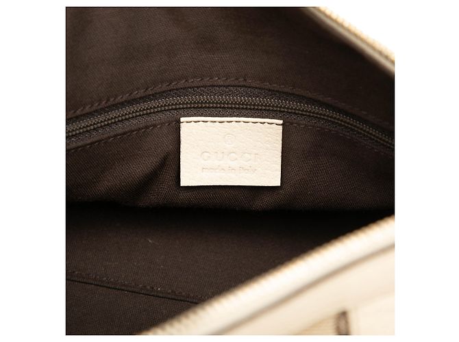 Borsa Boston Gucci Abbey D Ring in tela GG beige - vista 5