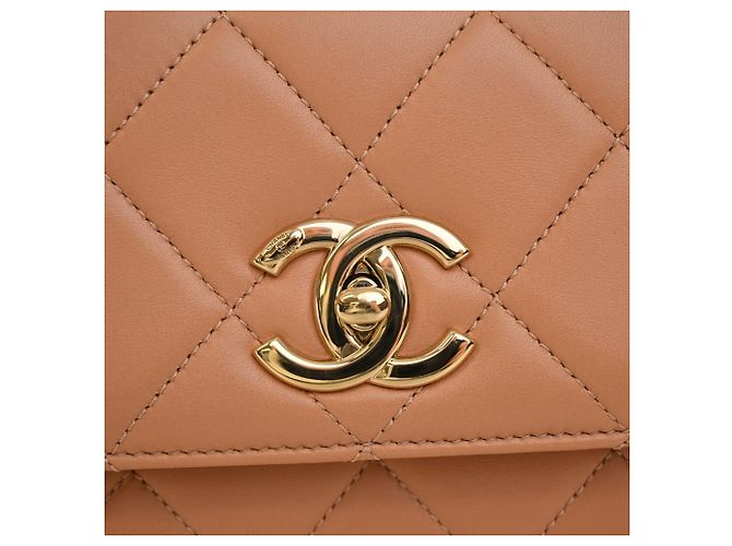 Chanel Beige Small Quilted Lambskin Trendy CC Top Handle Flap - Ansicht 11