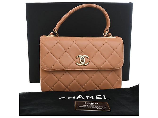 Chanel Beige Small Quilted Lambskin Trendy CC Top Handle Flap - Ansicht 13