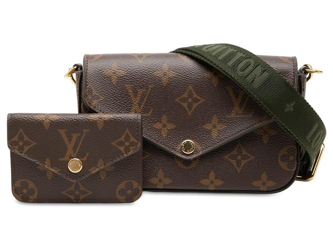 Louis Vuitton Brown Monogram Felicie Strap And Go Marrone - vista 7