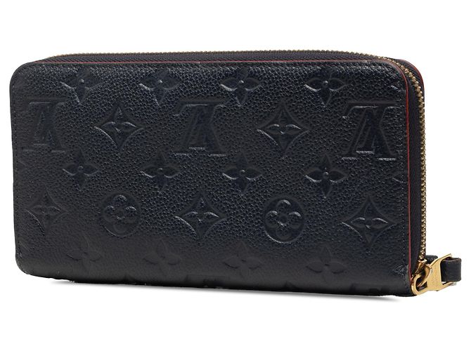 Louis Vuitton Blue Monogram Empreinte Zippy Long Wallet Blau Marineblau - Ansicht 2