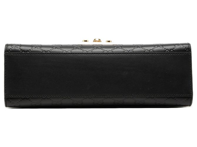 Padlock Borsa a Tracolla Gucci Guccissima Medium Nera con Lucchetto Nero - vista 3