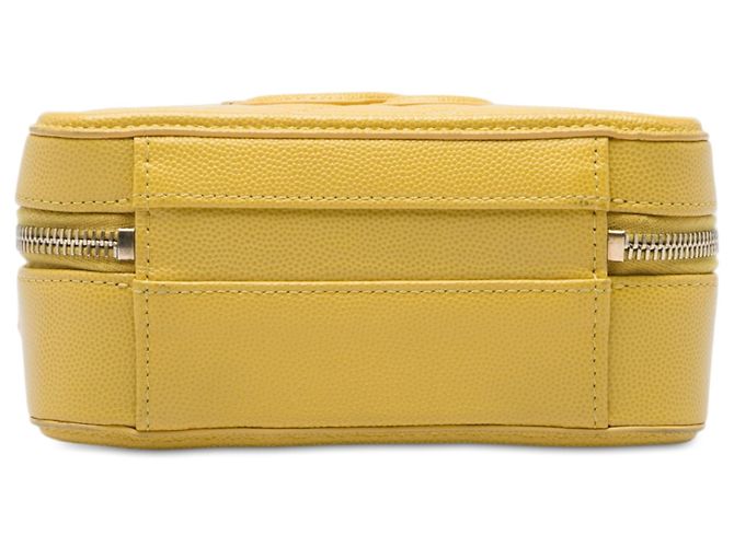 Chanel Yellow Small Caviar CC Filigree Vanity Case Giallo Senape - vista 3
