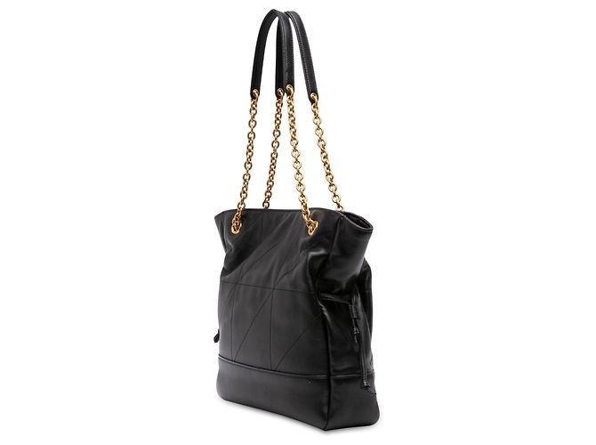 Saint Laurent Black Small Quilted Lambskin Jamie Shopping Tote - view 2