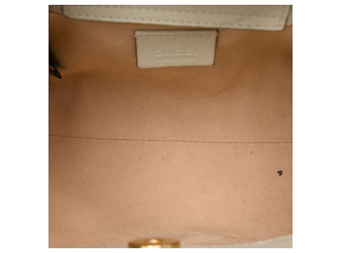 Borsa Diana Mini in pelle di vitello bianca con bambù Gucci Bianco Bianco sporco - vista 4