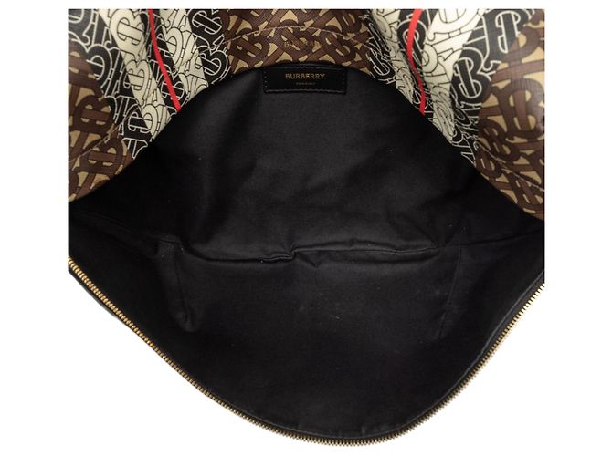 Burberry Brown Extra Large TB Monogram E-Canvas Stripe Gürteltasche Braun - Ansicht 4