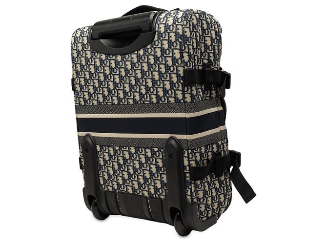 Valigia Diortravel Dior Blue Small Oblique Canvas Blu navy - vista 2