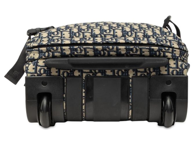 Valigia Diortravel Dior Blue Small Oblique Canvas Blu navy - vista 3