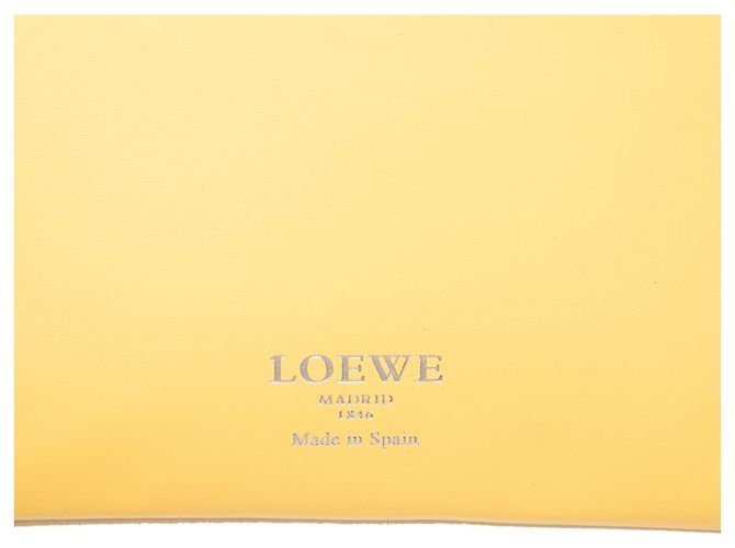 Borsa Leo Tote in pelle gialla LOEWE Giallo - vista 5