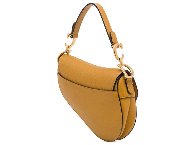 Mini Bolsa Saddle Dior em pele de vitelo granulada castanha Marrom Castanho claro - vista 2