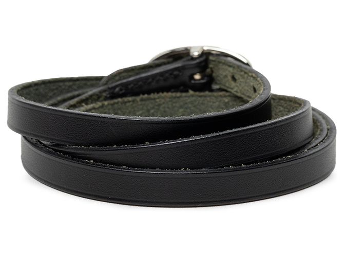 Bracciale Wrap Triple Tour Hermès in pelle Box Calf nera Nero - vista 3