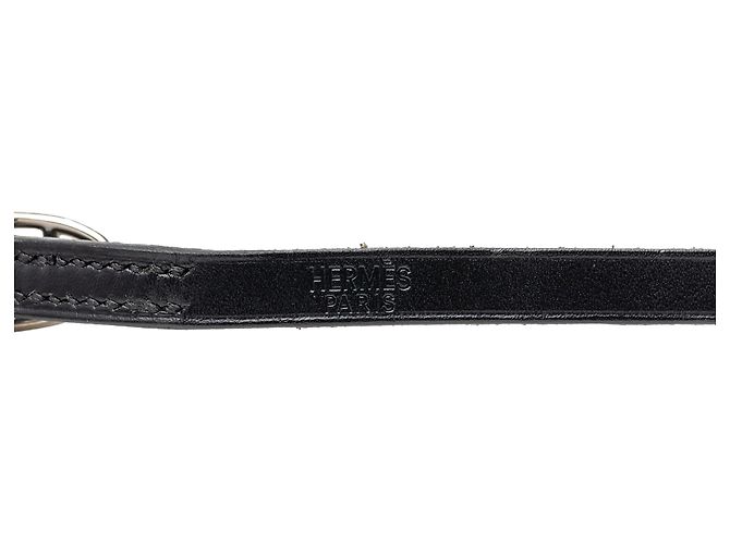 Bracciale Wrap Triple Tour Hermès in pelle Box Calf nera Nero - vista 5