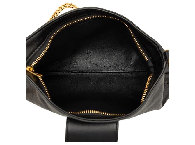 Céline Borsa a tracolla Celine Triomphe Wiltern in pelle di vitello nera Nero - vista 4