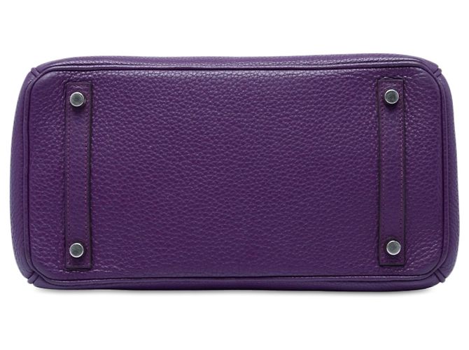 Hermès Purple Clemence Birkin Retourne 30 Porpora - vista 3