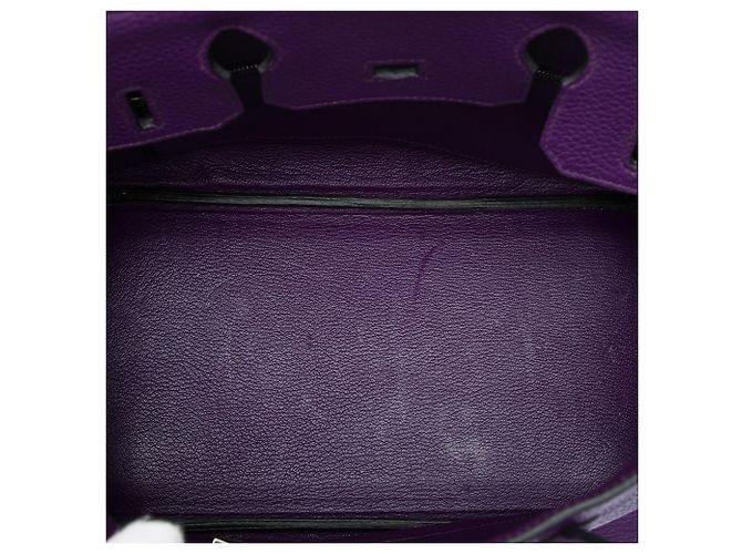 Hermès Purple Clemence Birkin Retourne 30 Porpora - vista 4