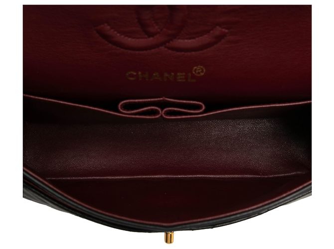 Chanel Black Small Classic Lambskin Double Flap Nero - vista 4