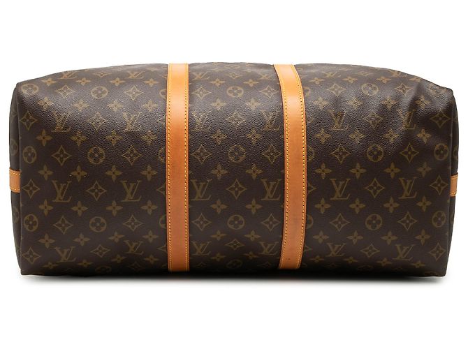 Louis Vuitton Brown Monogram Keepall Bandouliere 50 Marrone - vista 3