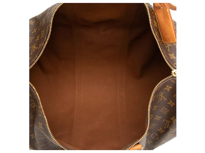 Louis Vuitton Brown Monogram Keepall Bandouliere 50 Marrone - vista 4