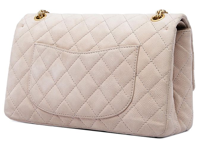 Chanel Brown Quilted Caviar Reissue 2.55 Double Flap 226 Marrom Bege - vista 2