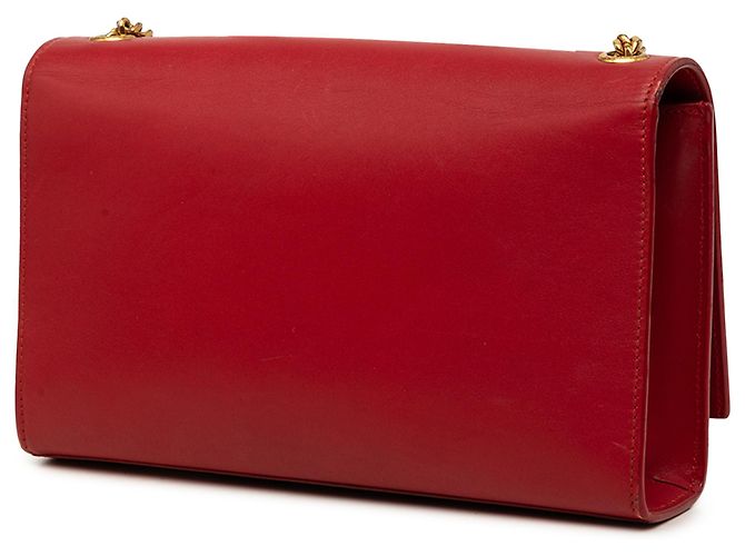 Saint Laurent Red Medium Smooth Calfskin Classic Monogram Kate Tassel Crossbody Rosso - vista 2