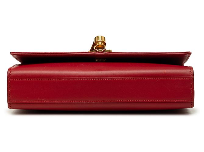 Saint Laurent Red Medium Smooth Calfskin Classic Monogram Kate Tassel Crossbody Rosso - vista 3