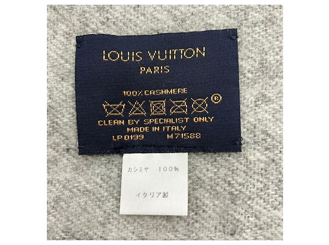 Sciarpa in cashmere borchiata Reykjavik Louis Vuitton Marrone Nero - vista 5